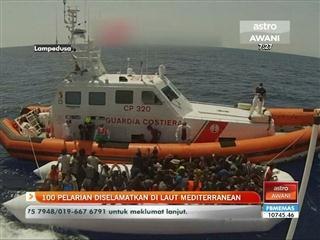 100 pelarian diselamatkan di Laut Mediterranean