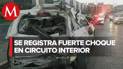 Afectación vial tras choque de camión en Circuito Interior