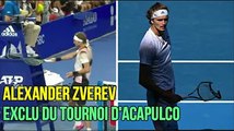 Alexander Zverev exclu du tournoi d'Acapulco pour avoir frappé la chaise d'un arbitre avec sa raquet