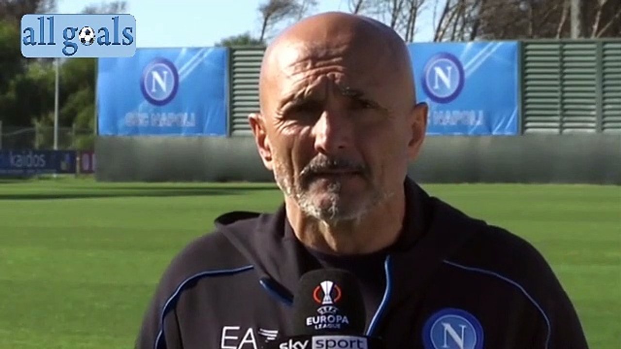 vigilia Napoli-Barcellona intervista Luciano Spalletti 23/2/22