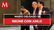 Mario Delgado visita a AMLO en Palacio Nacional; hablamos “de todo un poco”, dice