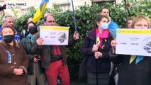 بدون تعليق: مظاهرات في باريس وبرلين ضد التصعيد الروسي في أوكرانيا
