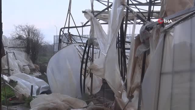 Aksu'da çıkan hortum 70 dekar ekili alana zarar verdi