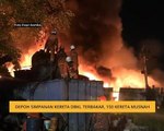 Depoh simpanan kereta DBKL terbakar 150 kereta musnah