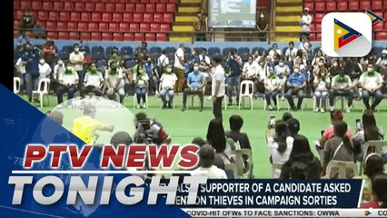 Senator Lacson reveals a supporter of a candidate asked him not to mention thieves in campaign sorties  | via Eunice Samonte