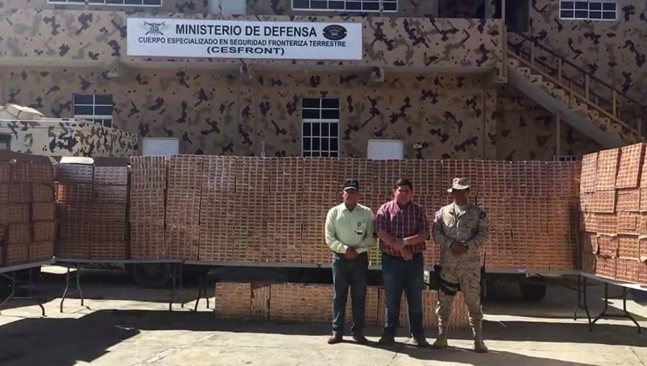 CESFronT entrega 1,818,400 unidades de cigarrillos de diferentes marcas a DGA