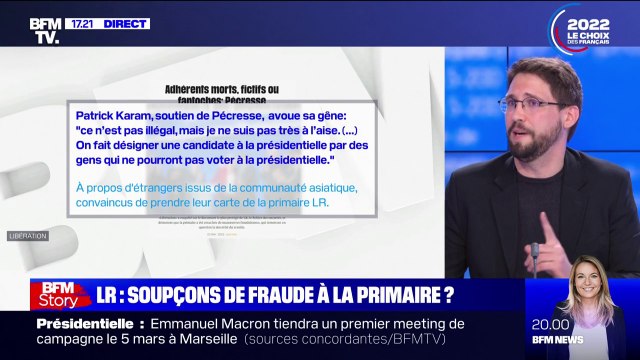Primaire LR: Nous trouvons la trace d'au moins 4 personnes décédées des mois voire des années avant leur adhésion , explique Dominique Albertini, journaliste politique à Libération