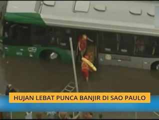 Hujan lebat punca banjir di Sao Paulo