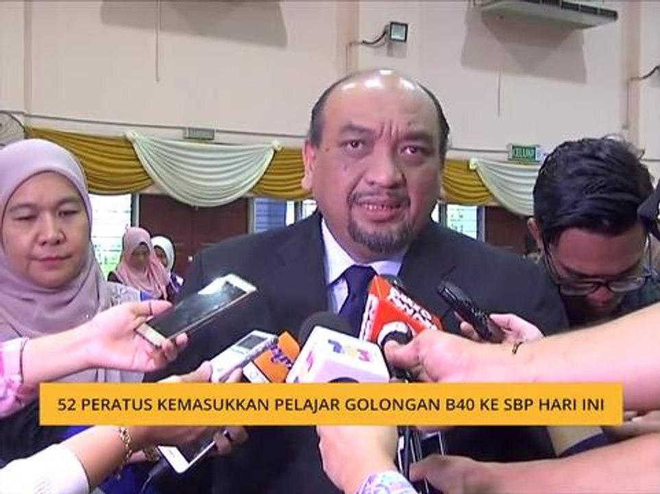 52 peratus kemasukan pelajar golongan B40 ke SBP hari ini