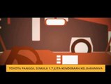 Toyota panggil semula 1.7 juta kenderaan keluarannya