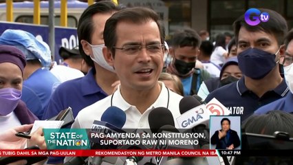Pag-amyenda sa Konstitusyon, suportado raw ni Moreno | SONA