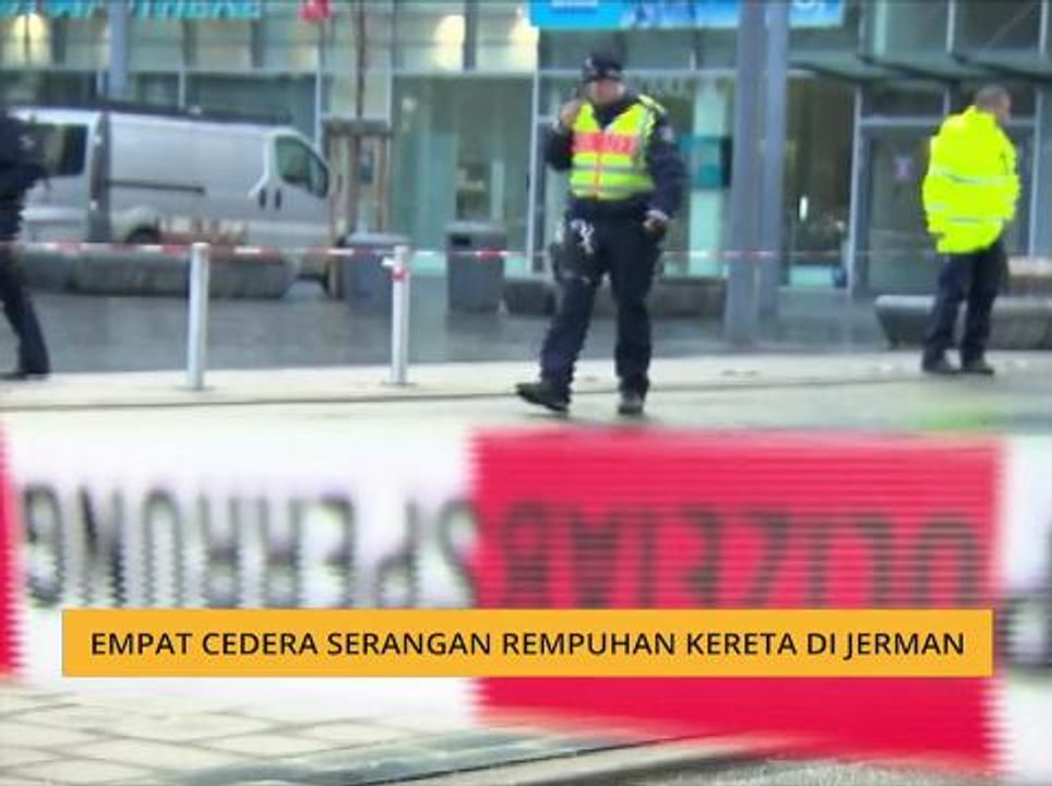 Empat cedera serangan rempuhan kereta di Jerman
