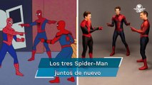 Tom Holland, Tobey Maguire, Andrew Garfield recrearon famoso meme de Spider-Man