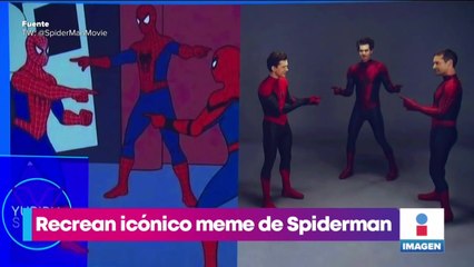 ¡Tobey, Tom y Andrew recrean icónico meme de Spiderman!