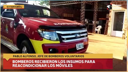 Bomberos recibieron los insumos para reacondicionar los móviles