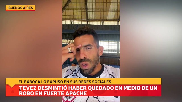 Tevez desmintió haber quedado en medio de un robo en fuerte apache