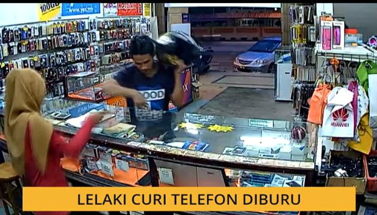 Lelaki curi telefon diburu