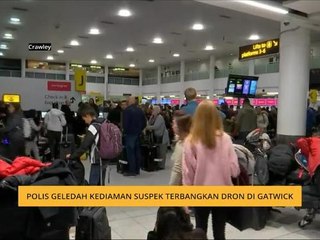 Polis geledah kediaman suspek terbangkan dron di Gatwick