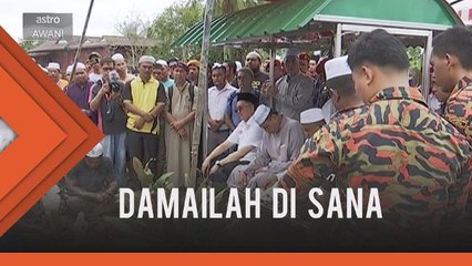 Sayu talqin diselangi azan Zohor ketika pengebumian Perwira