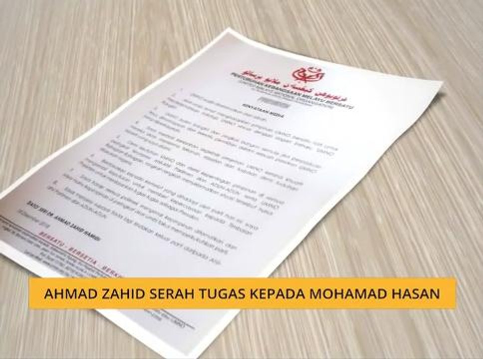 Komen Pagi 19 Dis: Ahmad Zahid serah tugas kepada Mohammad Hasan