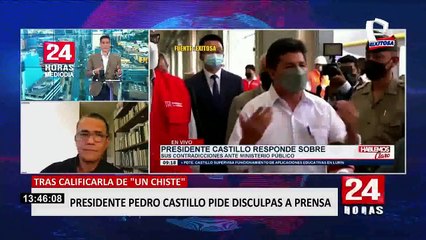 Analista Iván García sobre disculpas de Pedro Castillo: “son un chiste”