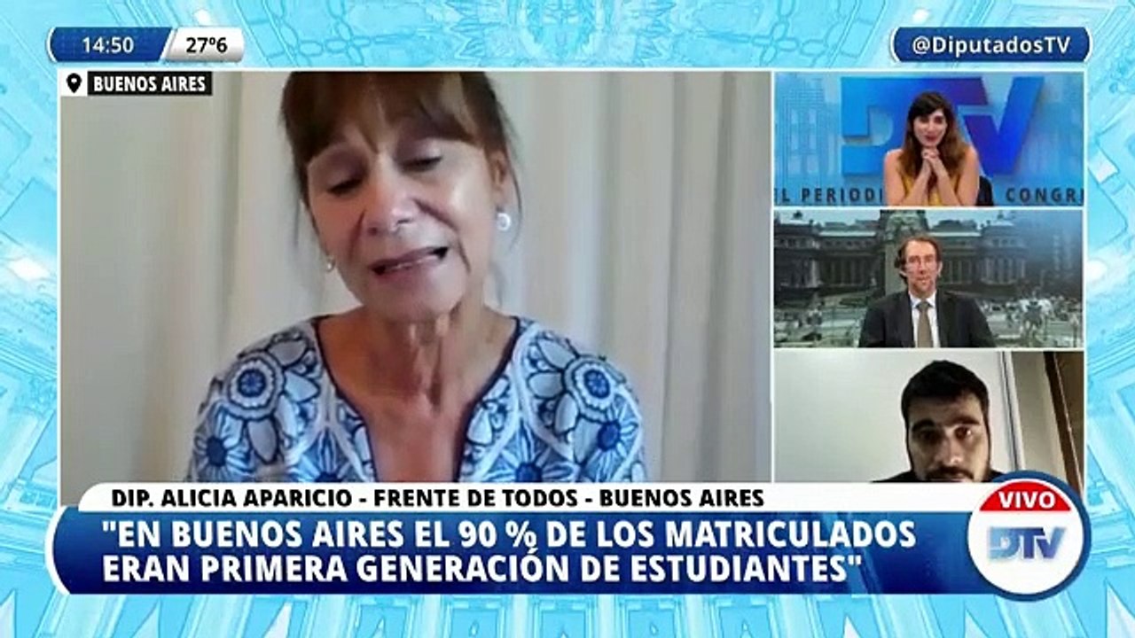 Alicia Aparicio, del Frente de Todos (Buenos Aires), destacó la importancia de "dar respuesta a la gente joven desde la política"