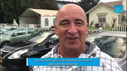 El Bocha Ponce se hizo presente en el estadio para ver a Estudiantes
