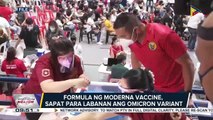 Formula ng Moderna vaccine, sapat para labanan ang Omicron variant