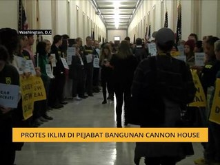 Protes iklim di pejabat bangunan Cannon House