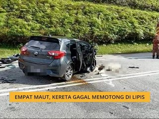 Empat maut, kereta gagal memotong di Lipis