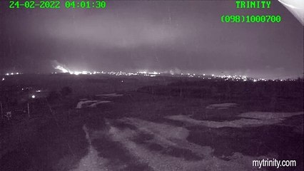 Live-stream footage said to show explosions in Mariupol, Ukraine