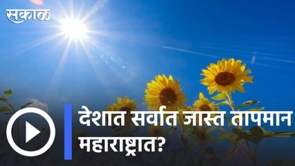 Weather Forecast | देशात सर्वात जास्त तापमान महाराष्ट्रात | Sakal |