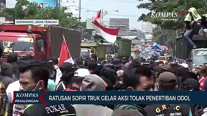Ratusan Sopir Truk Gelar Aksi Tolak Aturan ODOL