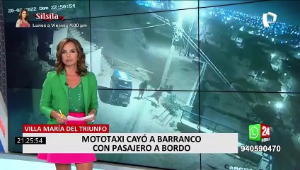 VMT: Mototaxi se desbarrancó y pasajero resultó herido