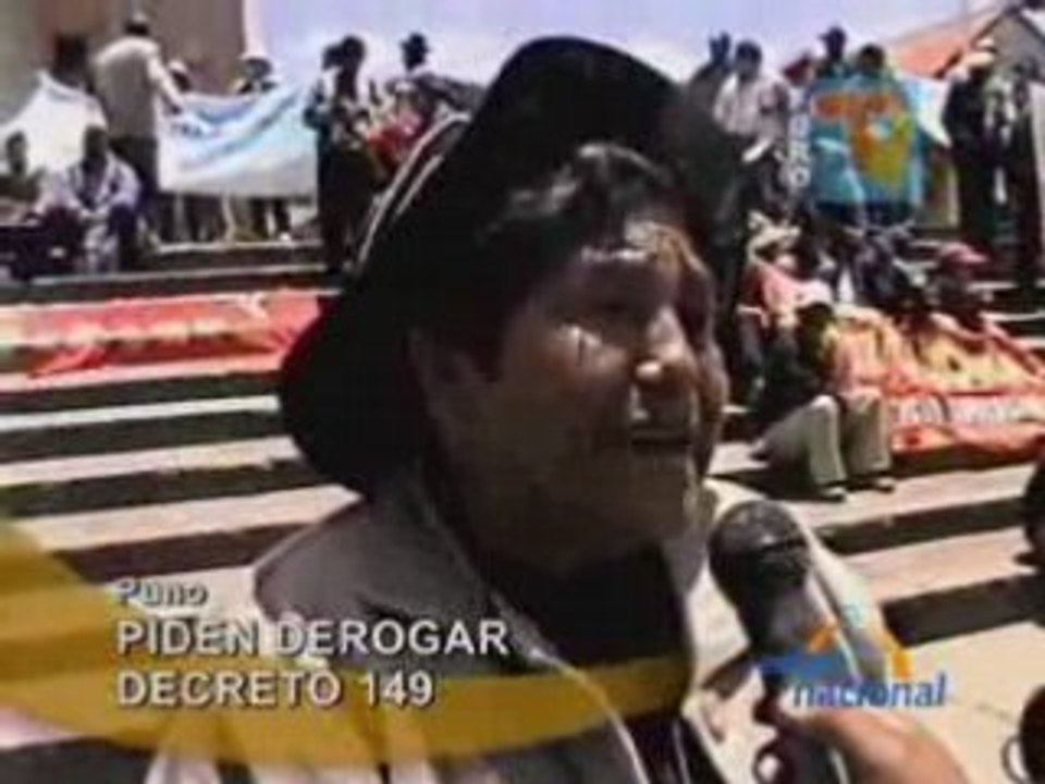 PIDEN DEROGAR DECRETO 149 - PUNO