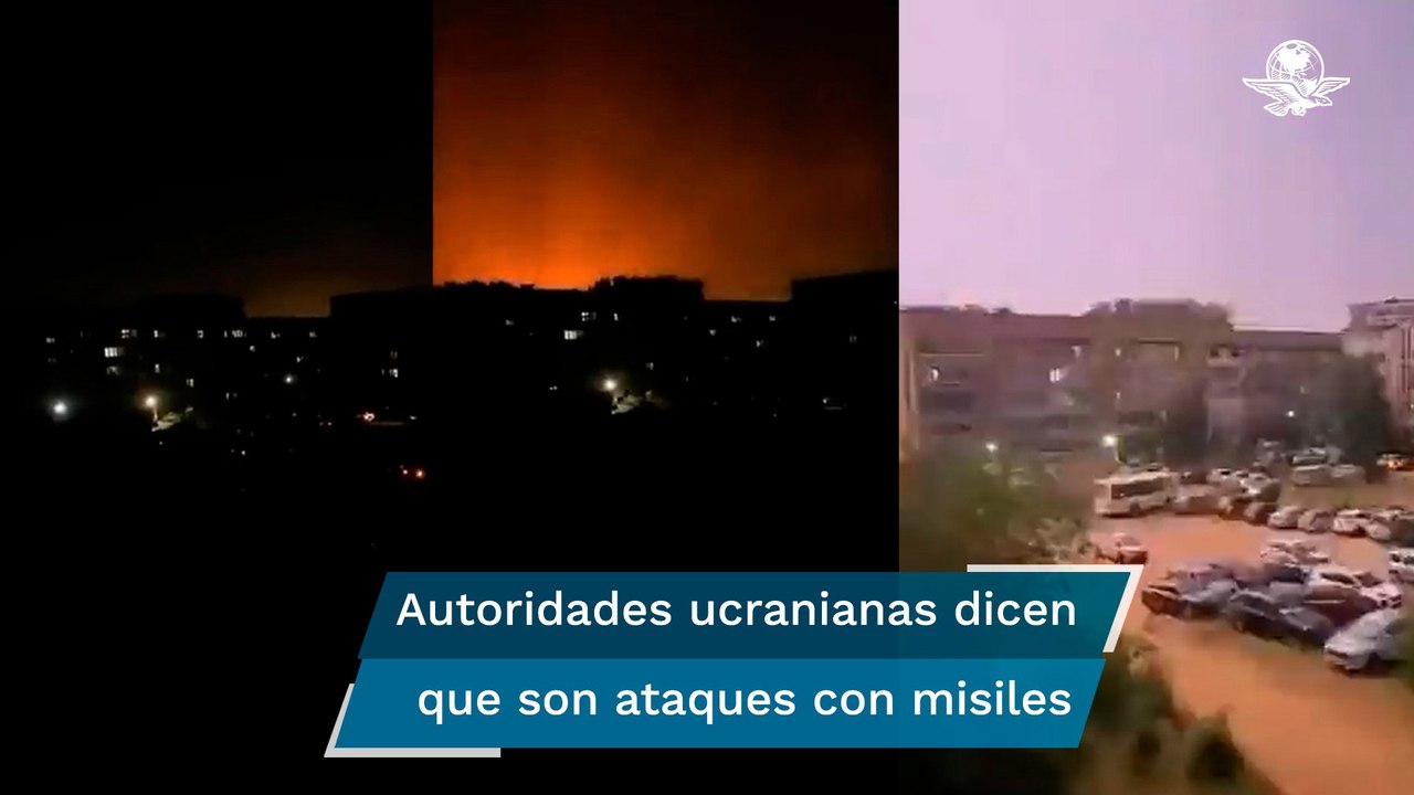 Así son las primeras explosiones en Ucrania por ofensiva rusa de Putin