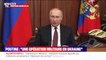Ukraine: le président russe Vladimir Poutine menace ceux qui s'opposent au conflit de "conséquences que vous n'avez encore jamais connu"