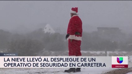 Con temperaturas por debajo de cero grados llega la tormenta a La Rumorosa en Baja California.