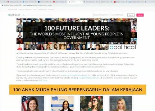 Teh Tarik AWANI 1 Dis: 100 anak muda paling berpengaruh dalam kerajaan