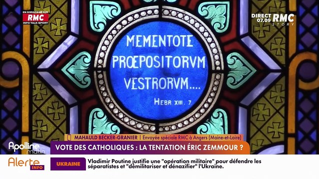 RMC chez vous : Vote des catholiques, la tentation Eric Zemmour ? - 24/02