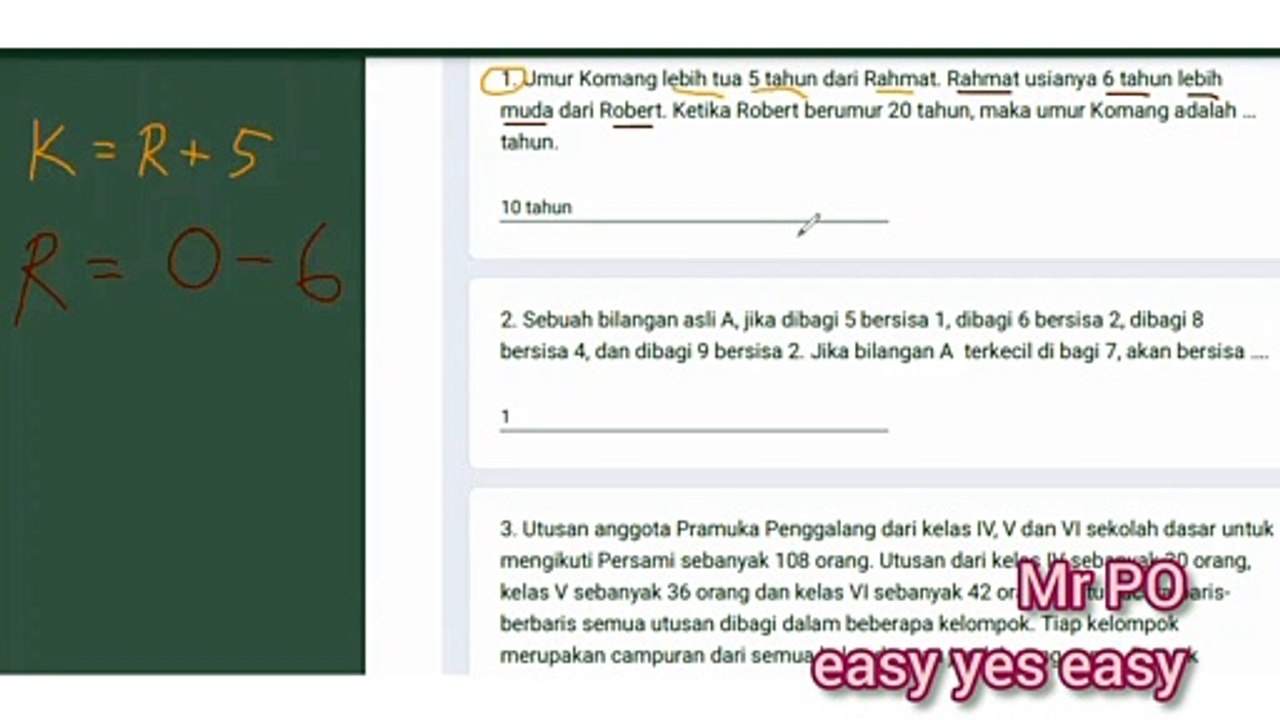 Pembahasan soal Math KSN Bali 2022 No 1