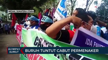 Buruh di Medan Gelar Unjuk Rasa Terkait JHT