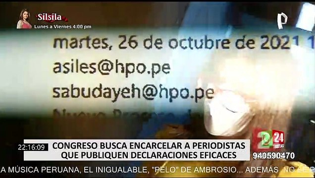 IPYS rechaza proyecto que propone penalizar a periodistas que publiquen declaraciones eficaces