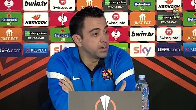 Rueda de prensa de Xavi previa al Nápoles-Barça / FCB