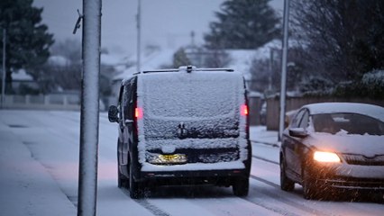 Watch as snow arrives in central Scotland