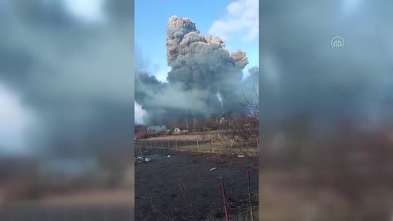 Rusya Ukrayna kentlerini vuruyor - Patlama anı