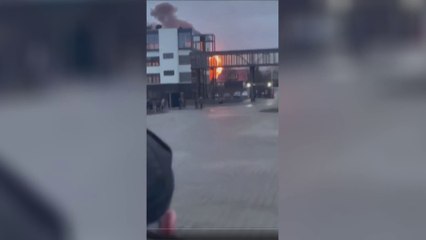 لحظة استهداف القوات الروسية لمطار إيفانو الأوكراني