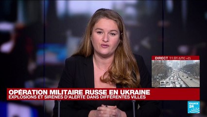 Opération militaire russe en Ukraine : explosions et sirènes d'alerte dans différentes villes ukrainiennes