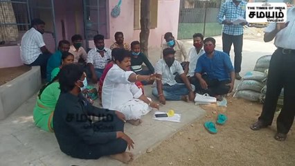 ஏரி ஒப்படைக்க கோரி ஊராட்சி மன்ற தலைவர் தர்ணா போராட்டம்!