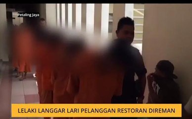 Lelaki langgar lari pelanggan restoran direman